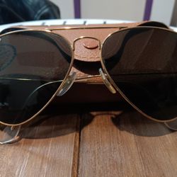 Ray Ban Gold Aviator Men's Sunglasses