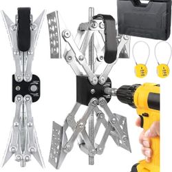 X-Shaped RV Stabilizer Wheel Chock (Allow Drill Adjust) Dual Axel RV Travel Trailer Camper Tire While Camping -2 Pack