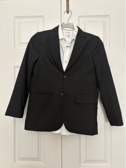 Boys size 10 Black Suit- Jacket, Pants + Shirt