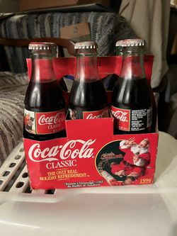 1996 Vintage Christmas Coca Cola Bottles