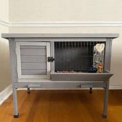 Small Animal Hutch Cage For Bunnies, Guinea Pigs, Etc