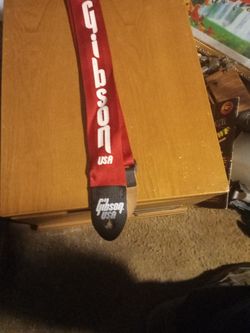 Vintage Gibson Original Logo Ace Style Guitar Strap Made in USA. 