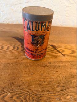 Calumet Double-Acting Baking Powder advertising tin canister