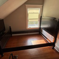 Queen bed frame With Nightstands 