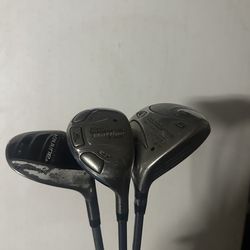 Taylormade and cobra woods. Ladies flex