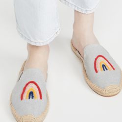 Soludos Rainbow Bright Mule Espadrilles size 9.5