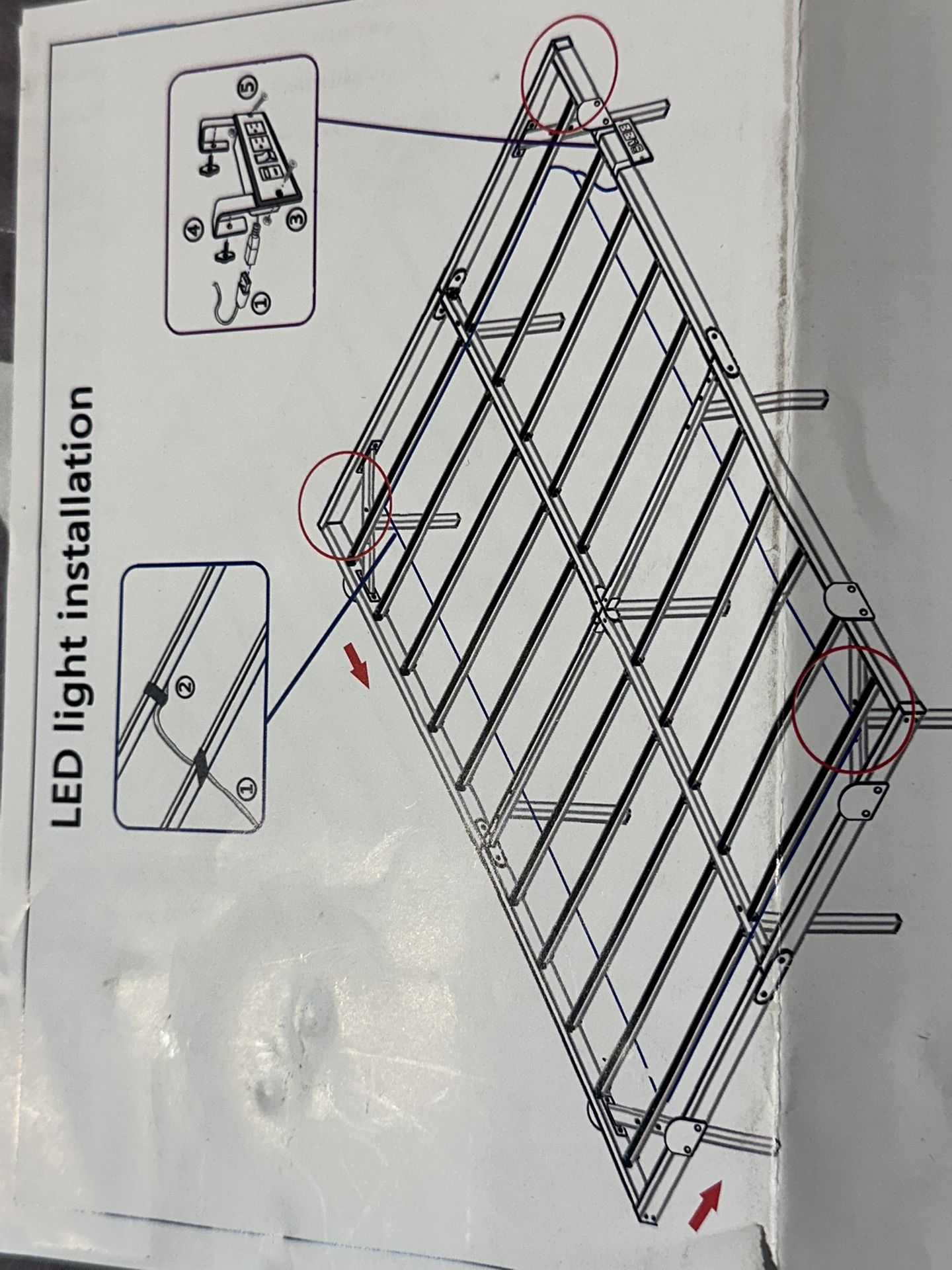 Queen Bed Frame With LED Lights