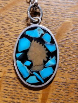 Vintage sterling and turquoise pendent