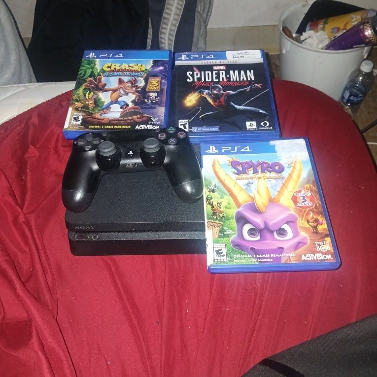 Ps4 Slim 1 Tb With Games 