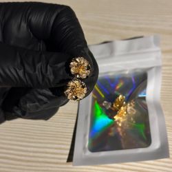 24k Dipped Flower Earrings