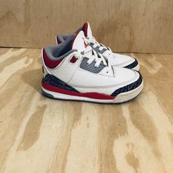 Jordan Boys Retro 3 Mid Fire Red Multi Size 8C