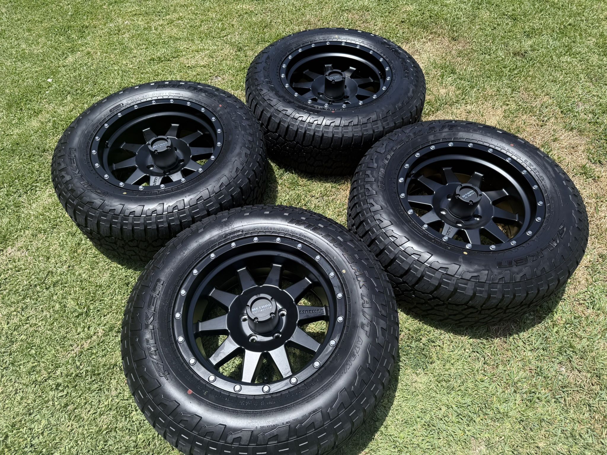 (4) 18” Method Wheels 285/65R18 Falken Wildpeak A/T