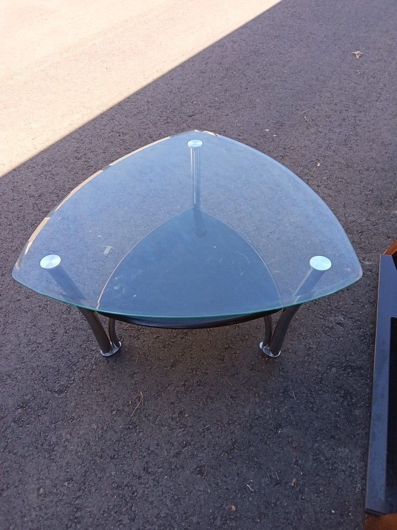 Glass End Table Or Coffee Table