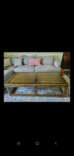 Wood coffee table