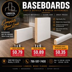 Baseboard square pine $0.79 FL