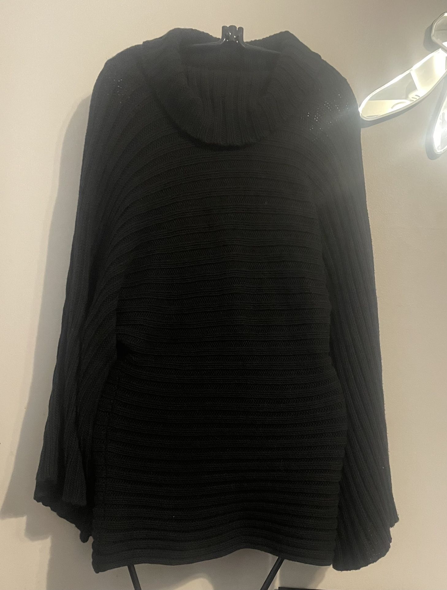 Woman’s Black Sweater Tunic Top Dress Medium