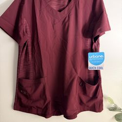 Scrub Top Burgundy Urban Performance Size XL