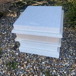 MidCentury Stucco Pedestal Bases (2)