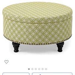 Green Storage Ottoman