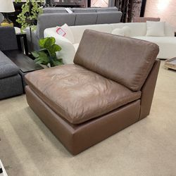 Caramel Leather 5pc Modular Sectional  Sofá Cómodo