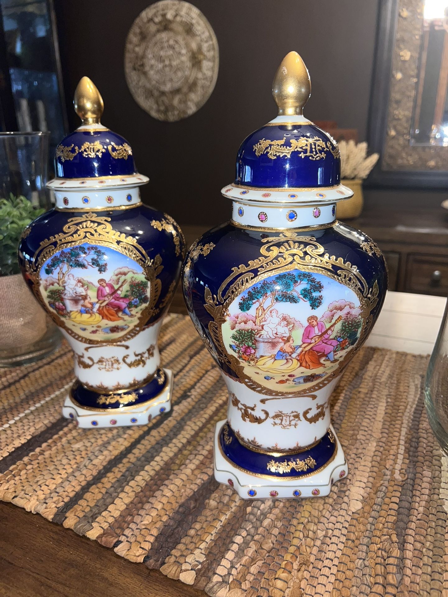 Vintage Porcelain Limoges Jar Set