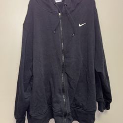 Nike Black Full Zip Hoodie Jacket With Hood
