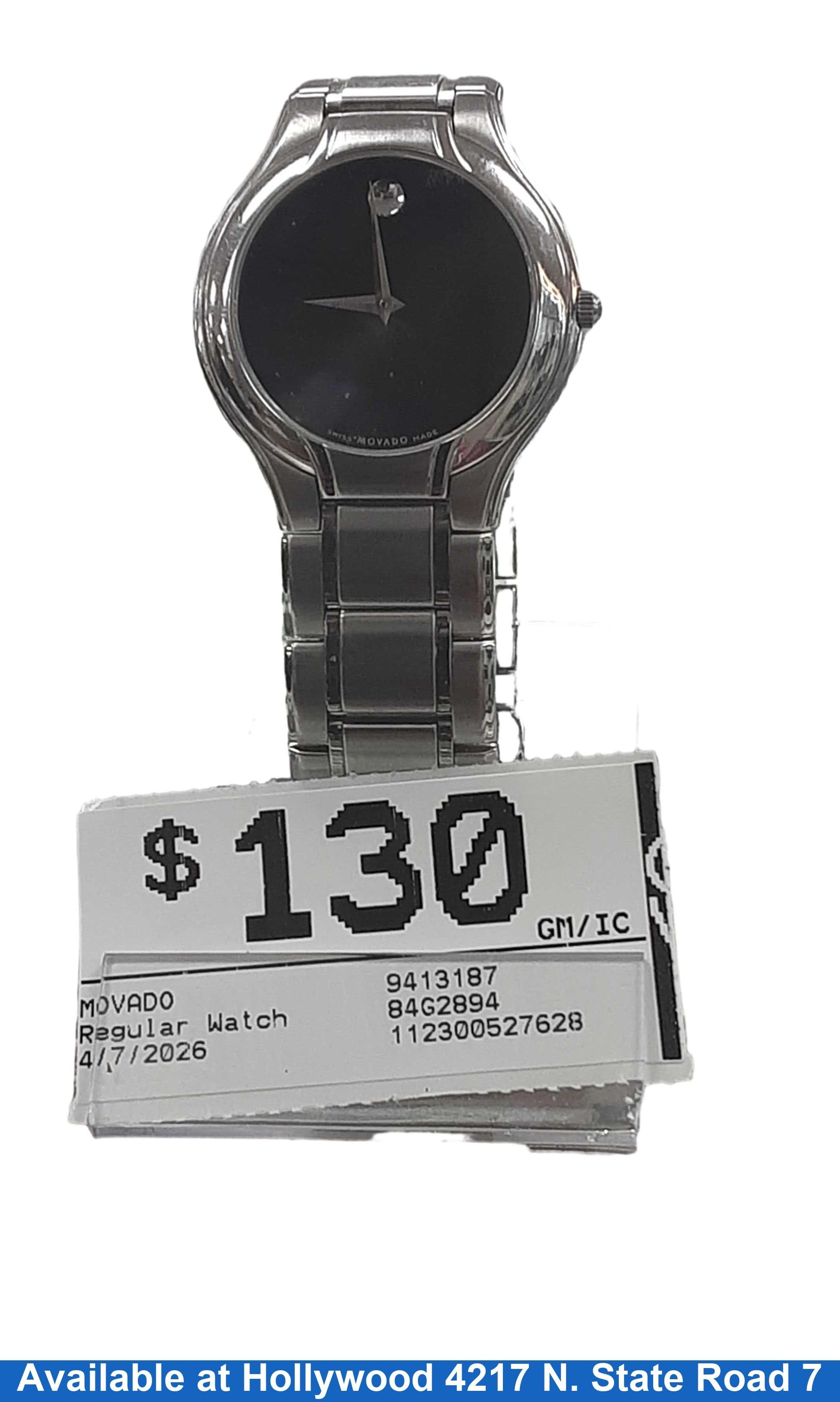 Movado 9413187 Silver Regular Watch