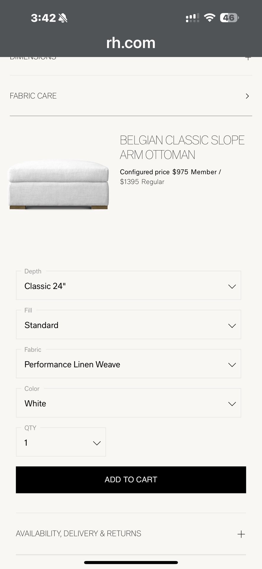 Restoration Hardware Sofa Bed And ottoman