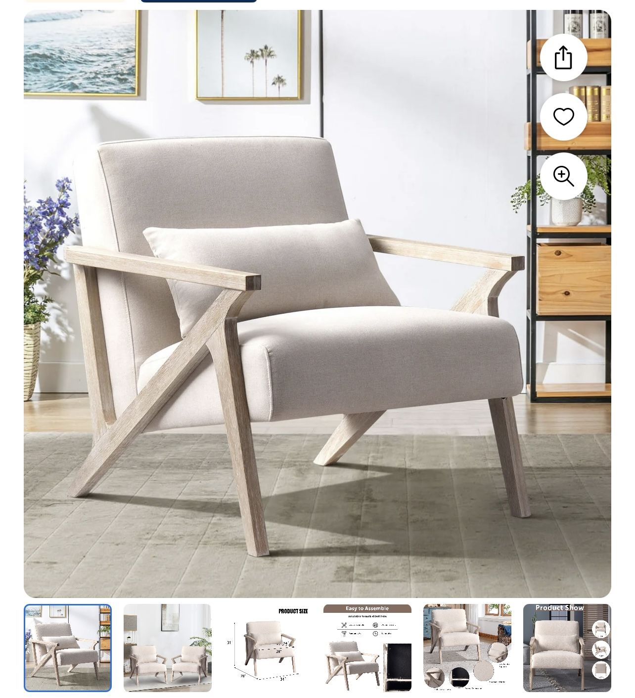 Bonzy Home Mid Century Accent Chair