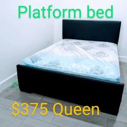 $375 Queen Bed Frame With Mattress Brand New Free Delivery 