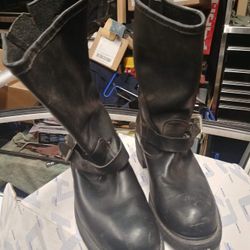 Men's black Steel Toe Boots Size 9