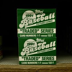 1991 Topps Traded Series Baseball Cards - Set of 132