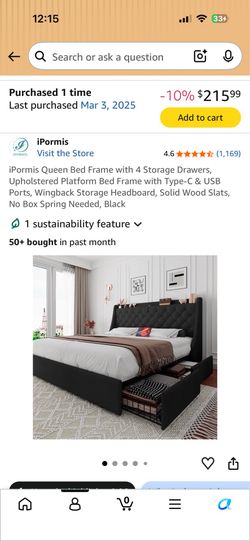 Queen bed frame
