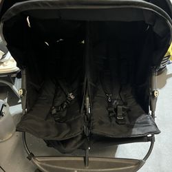 Joovy Double Stroller - Black - One Hand Folding