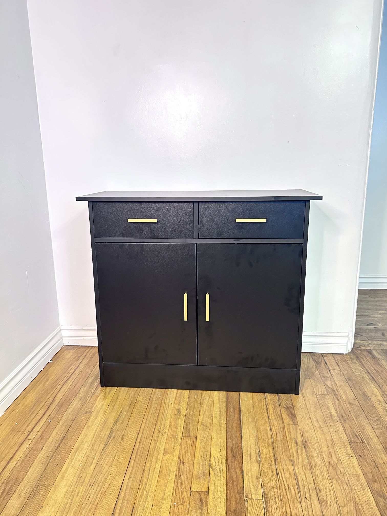 New Black Kitchen Cabinet, Buffet Cabinet, Storage Cabinet, Coffee Bar Accent Cabinets with 2 Drawers