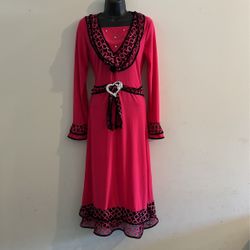 Pink And Black Dress