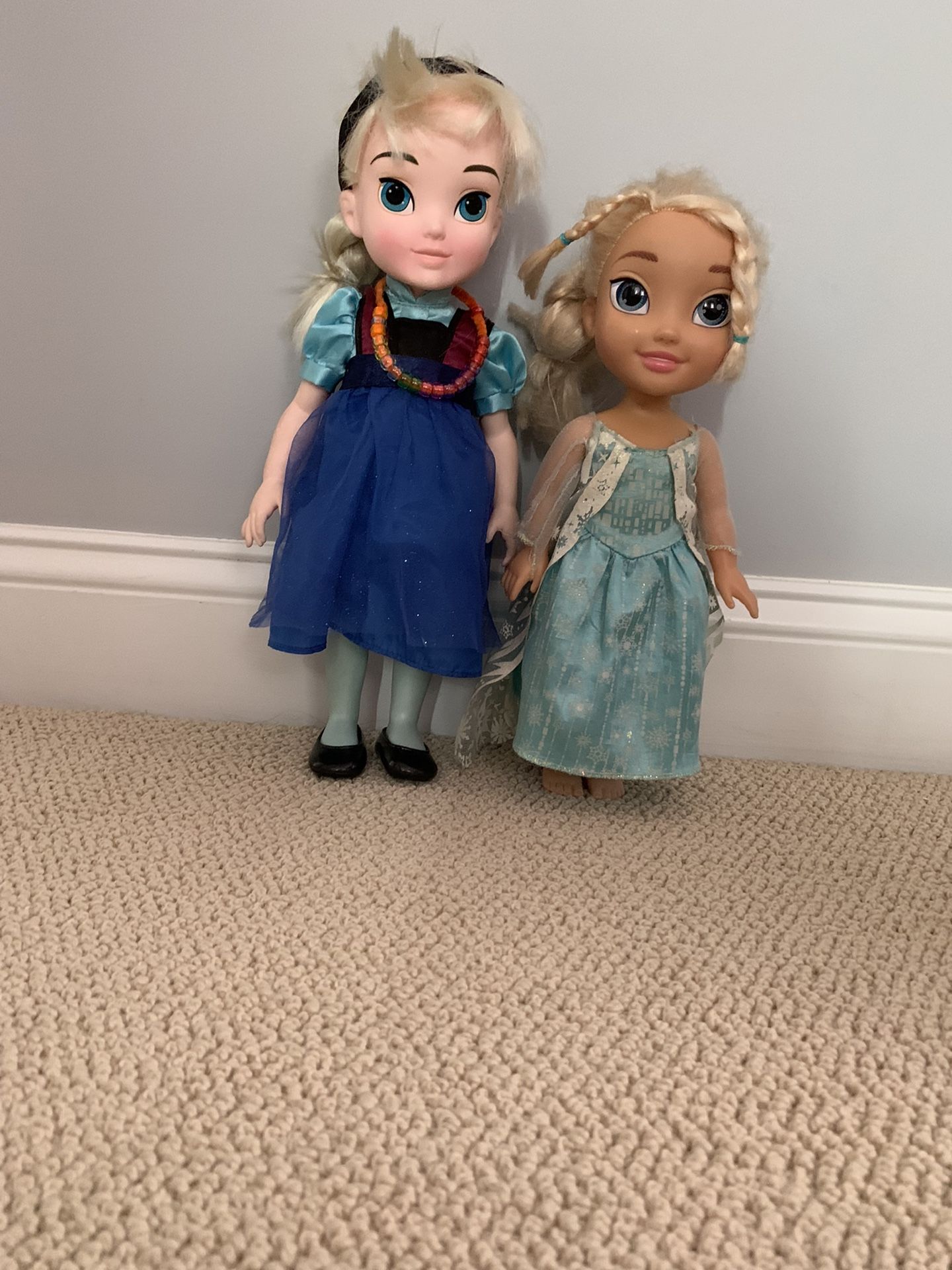 Elsa and Anna dolls 