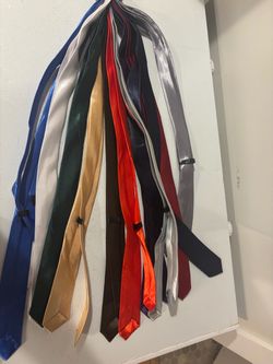 Lot of Satin Neckties Mixed Colors