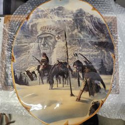 "Tracker In Snow" Oval Plaque 