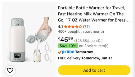 Portable bottle warmer