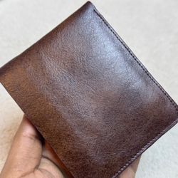 Premium Brown Leather Wallet With Multi Pocket Organizer