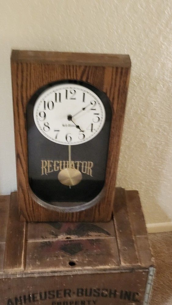 VTG Regulator Time Seth Thomas Rectangle Wall Clock