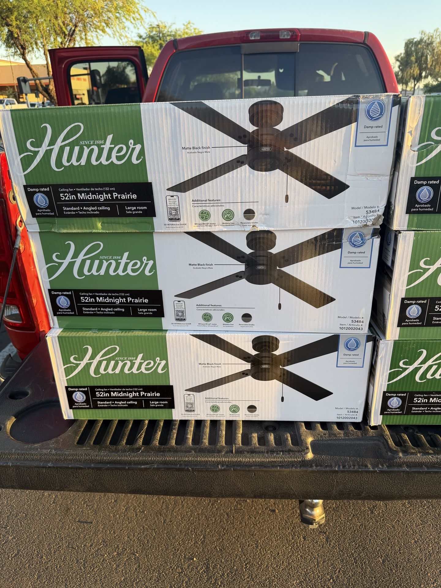 Midnight Prairie 52 in. Indoor/Outdoor Matte Black Standard Ceiling Fan