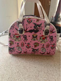 Pink ed hardy purse