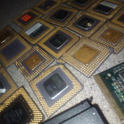 Pentium Pro AMD K5 K6 Cyrix Intel Gold Cap CPUs For Gold