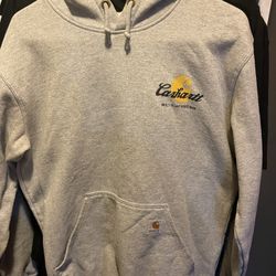 Carhartt Mens Midweight Signature Sleeve Logo Hooded Sweatshirt