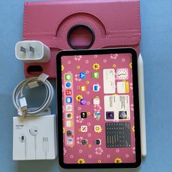Apple iPad Mini 6th Generation (2021 model / Pink) 64GB with Pink Case, Pen & Accessories 