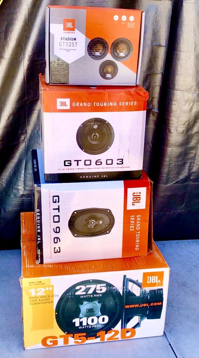 JBL 12 Inch Subwoofer Plus 6X9 . 6-1/2 & Tweeters Car Audio Speakers