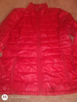 Women's Large Red Puffer Coat (Worn Once)