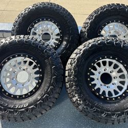 Kmc 445 Custom / Black Ring 17x9 8x180 +0 Offset With Toyo 35x12.50R17 Tires🔥🔥🔥